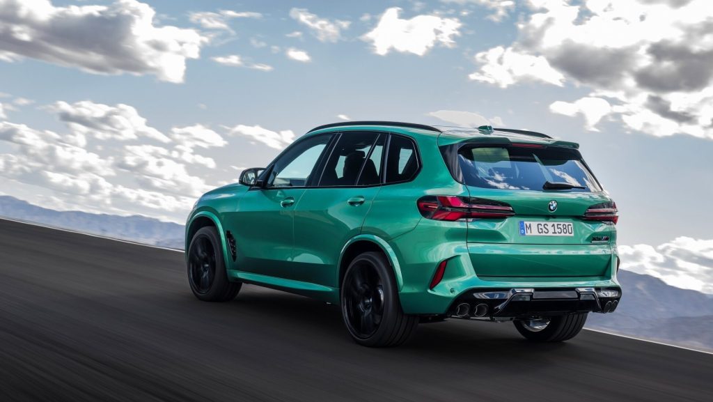 BMW X5 M Competition rear three quarter view