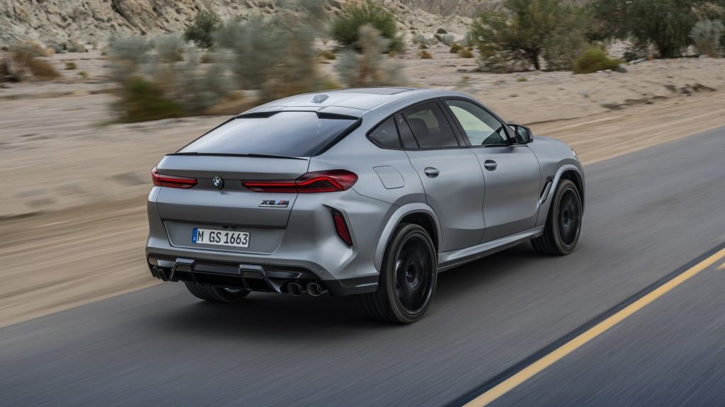 BMW X6 M Competition rear three quarter view