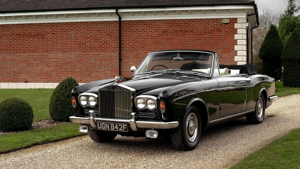 Sir Michael Caine's Rolls-Royce front three quarter view