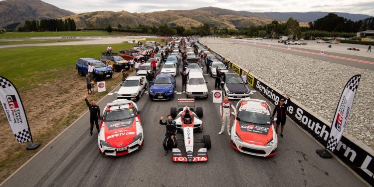 Toyotas on race track