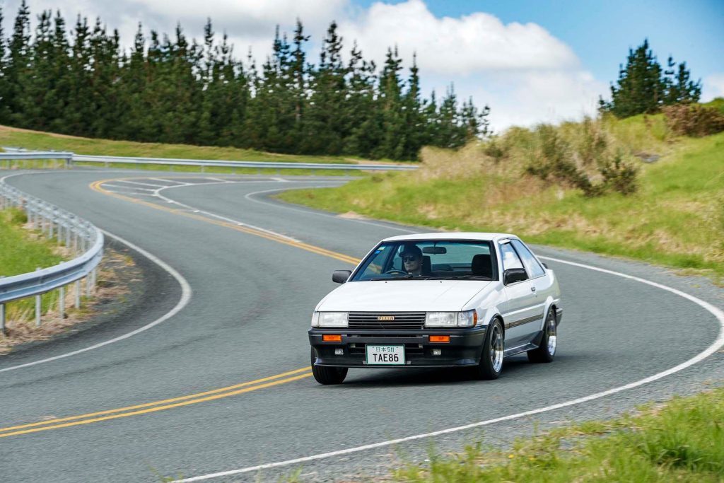 Toyota Corolla Levin GT on windy road