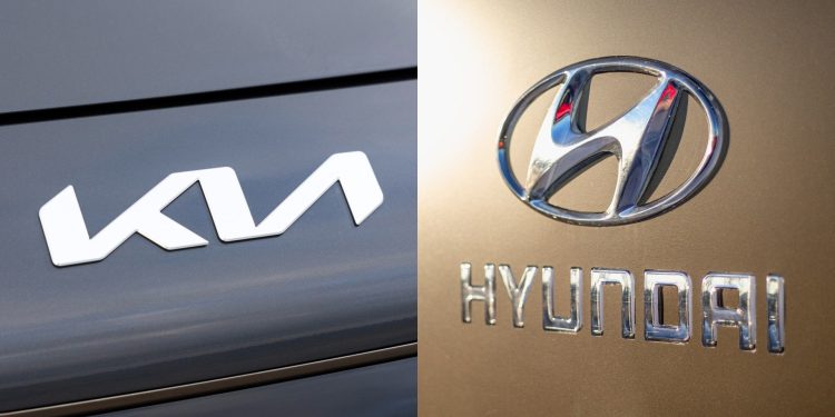 Kia and Hyundai logos