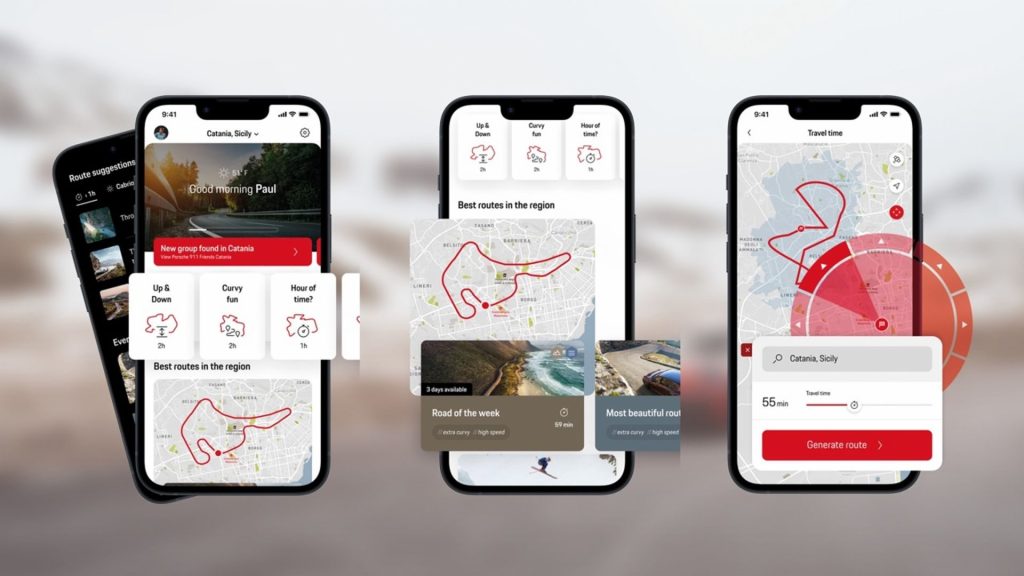 ROADS by Porsche app AI route