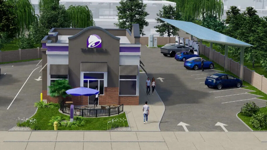 Taco Bell EV charging station