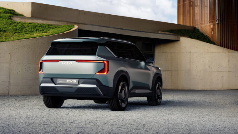Kia Concept EV5 rear three quarter view