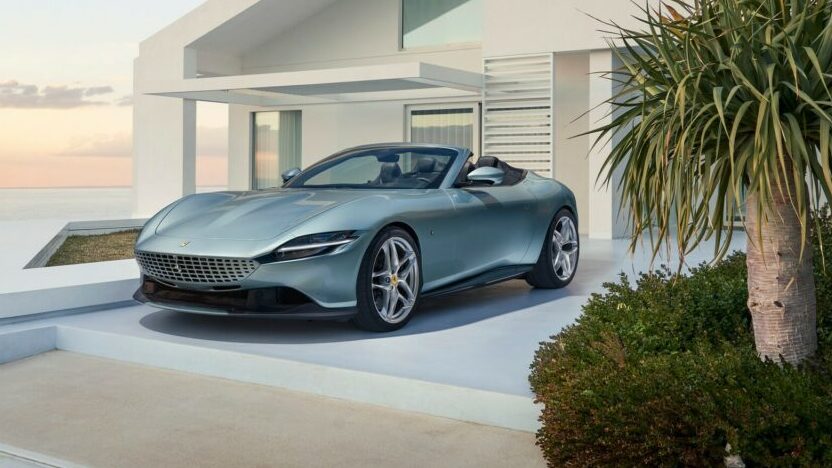 Ferrari Roma Spider front three quarter view