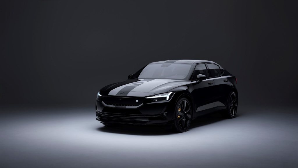 Polestar 2 BST Edition 230 in black front three quarter view