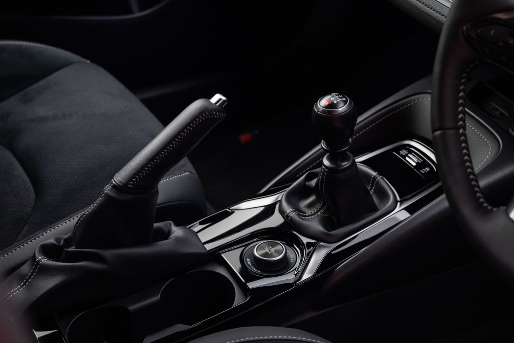 GR Corolla 6-speed shifter and handbrake four wheel drive controller