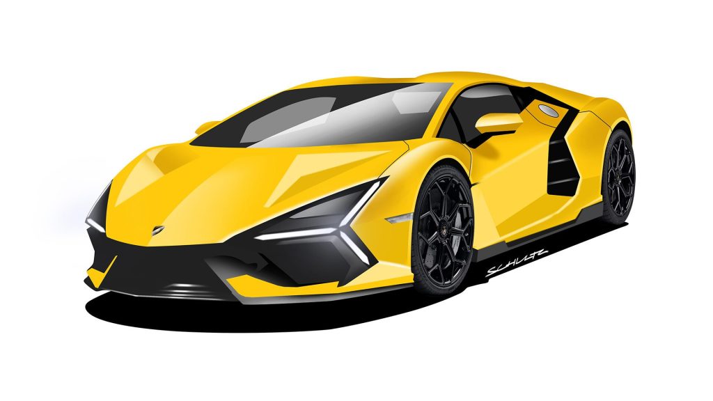 Artist's interpretation of Lamborghini LB744