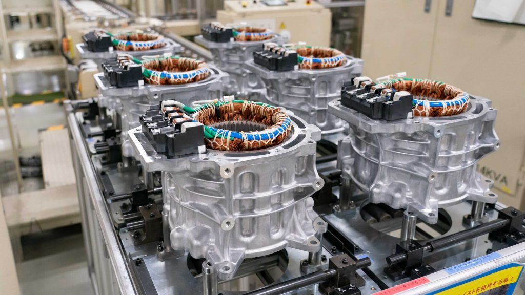 Nissan electric motor production line