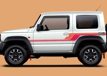 Suzuki Jimny Heritage edition side view white