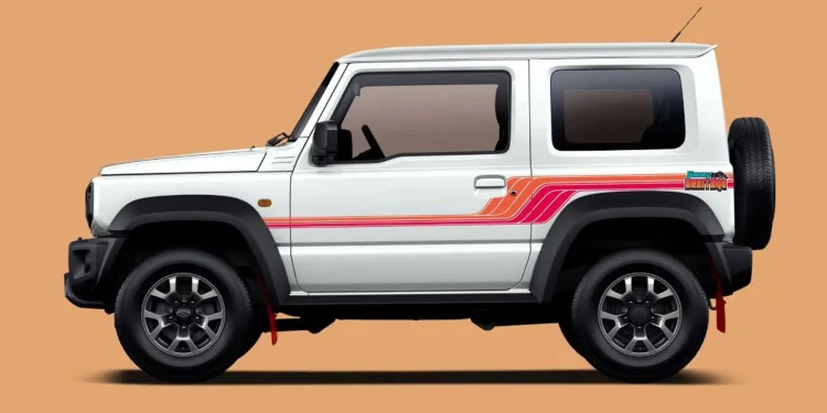 Suzuki Jimny Heritage edition side view white