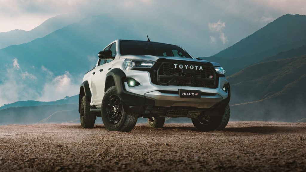 Toyota Hilux GR Sport front three quarter view