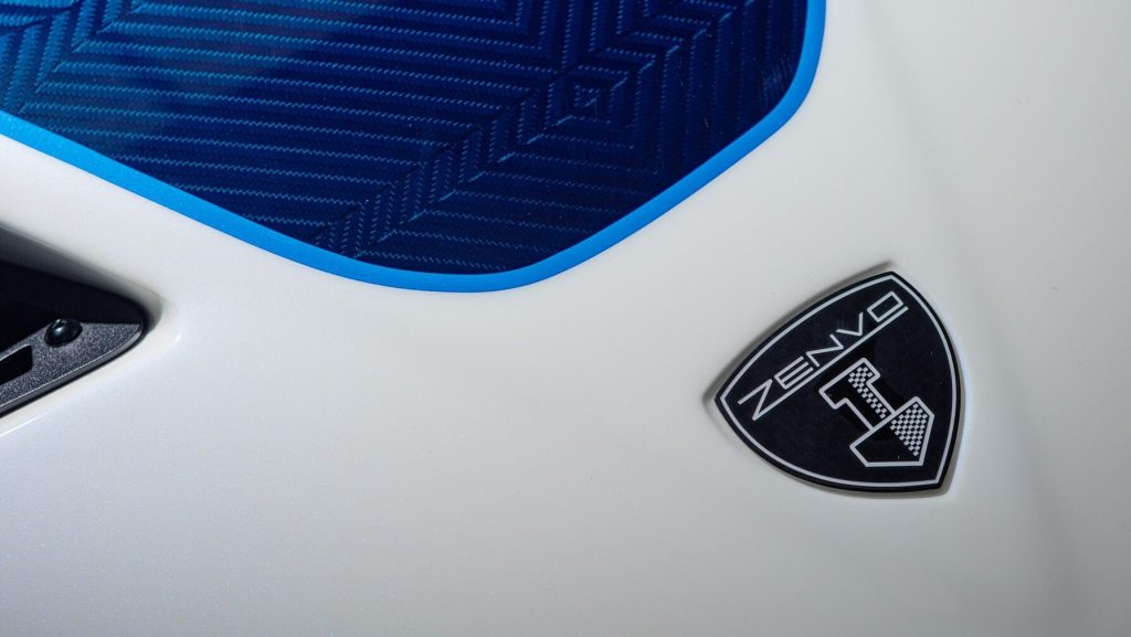 Zenvo TSRS bonnet badge close up view