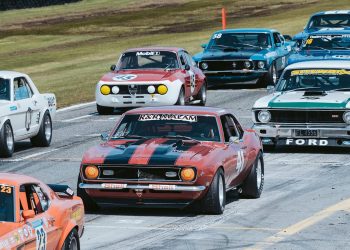 Grid of historic touring cars