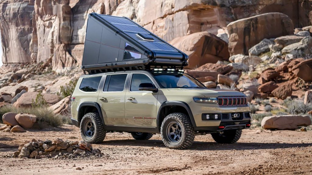 Jeep Grand Wagoneer Overland concept front three quarter view