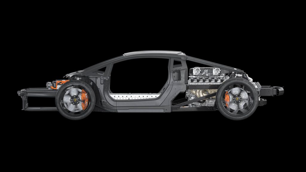 Lamborghini LB744 chassis side view