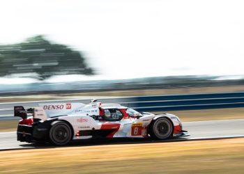 Brendon Hartley racing Toyota GR010 at Sebring