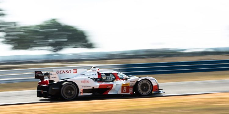 Brendon Hartley racing Toyota GR010 at Sebring