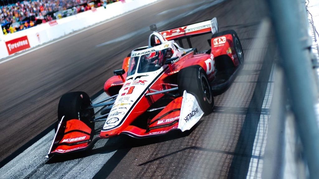 Scott McLaughlin racing IndyCar in St. Petersburg 2023