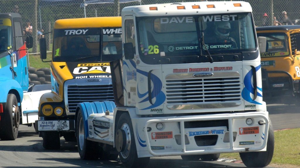 Super Trucks racing on track