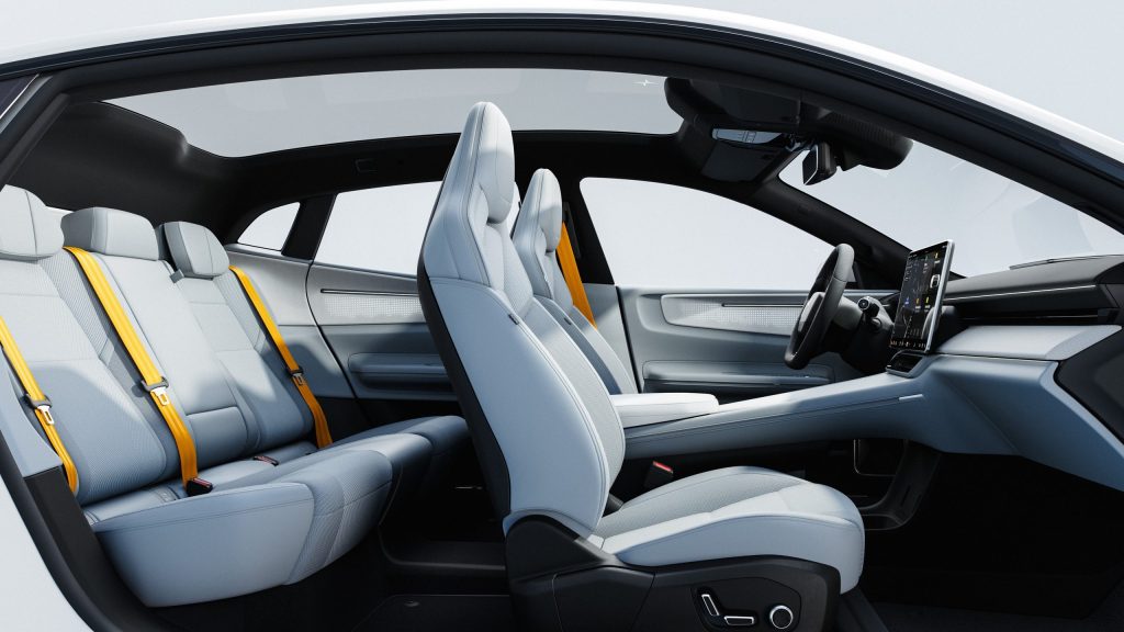 Polestar 4 interior seating arrangement