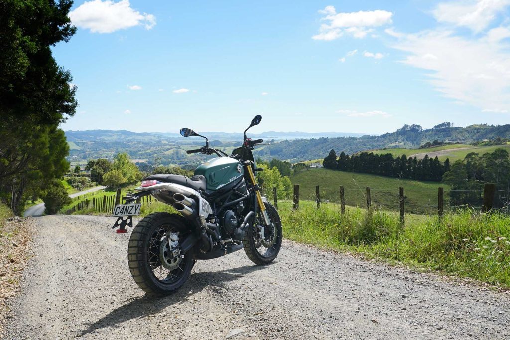 Rear shot of Benelli Leoncino 800