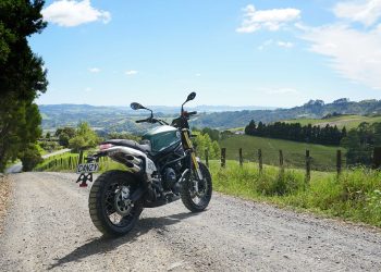 Rear shot of Benelli Leoncino 800