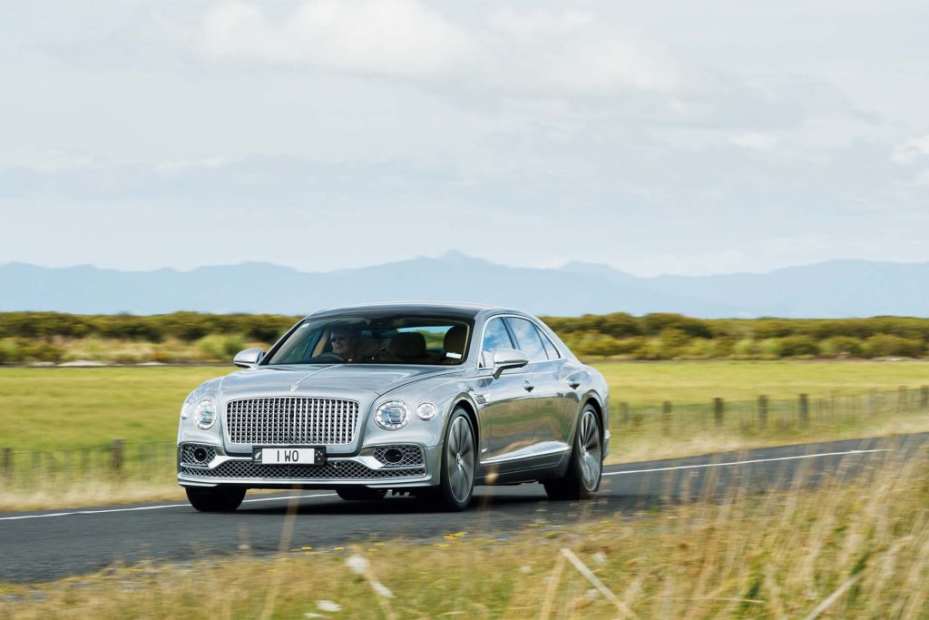 The Bentley Flying Spur Hybrid in action