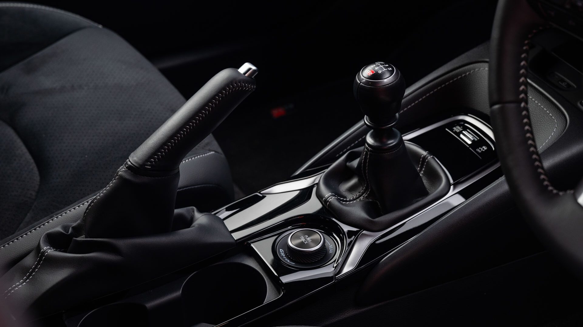 Toyota GR Corolla gear stick and handbrake