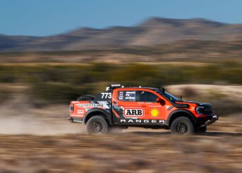 Ford Ranger Raptor racing off-road in Baja 1000