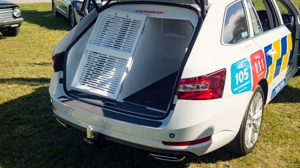 New Zealand Police Skoda Superb Dog Unit rear compartment