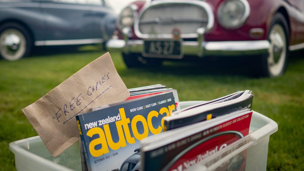 Free copies of New Zealand Autocar magazine at Ellerslie Car Show