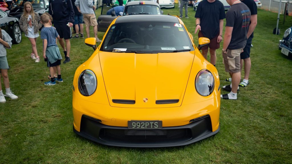 Porsche 911 (992) front view at Ellerslie Car Show