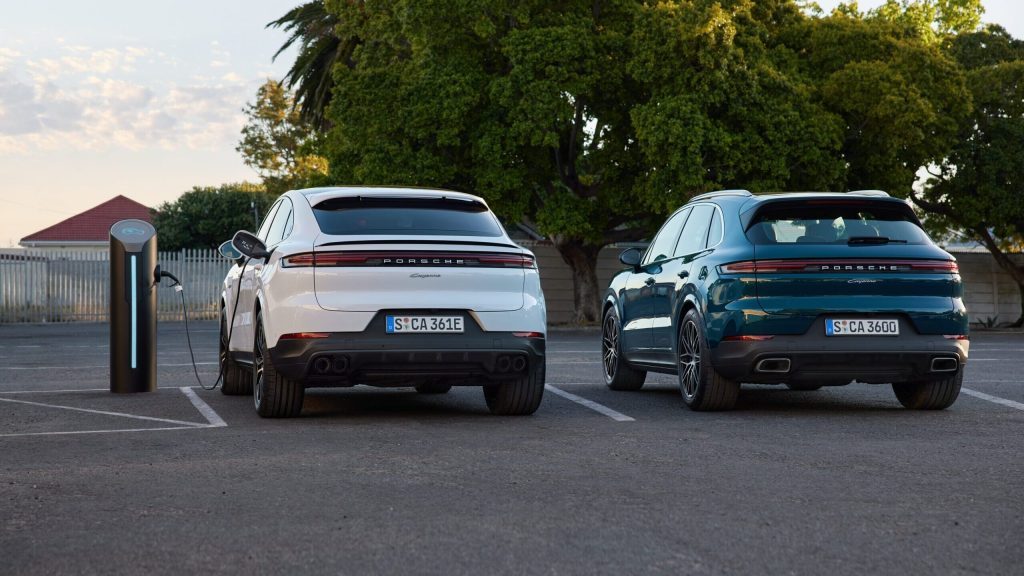 2024 Porsche Cayenne Coupe and SUV parked next to each other