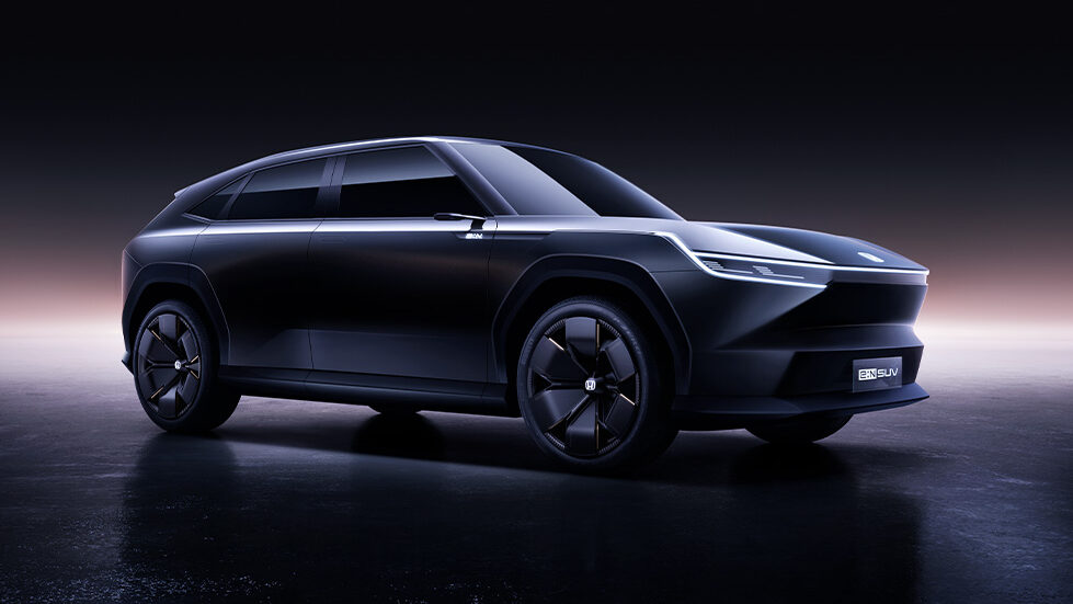 Honda e:N SUV concept front three quarter view
