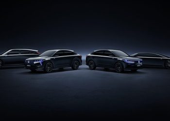 Four Honda EV concepts in line