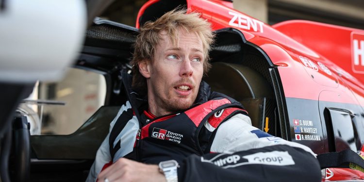 Brendon Hartley sitting in WEC Hypercar