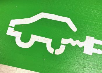 Electric car charging sign