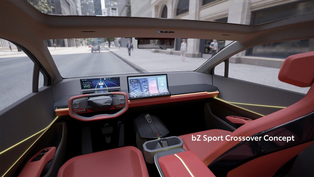 Toyota bZ Sport Crossover electric concept interior
