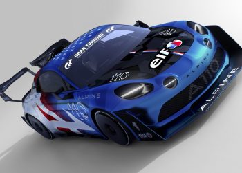 Alpine A110 Pikes Peak front three quarter view