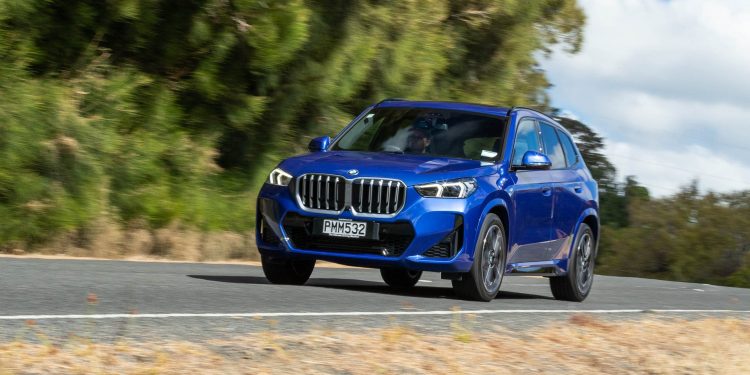 BMW X1 takes a corner at pace