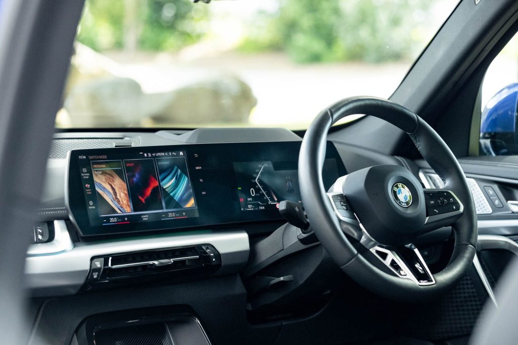 Interior and infotainment screen of the new BMW X1