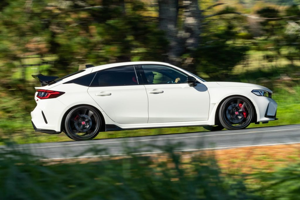 Action shot of FL5 Civic Type R