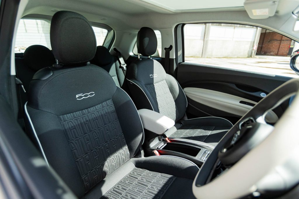 Interior of the Fiat 500e