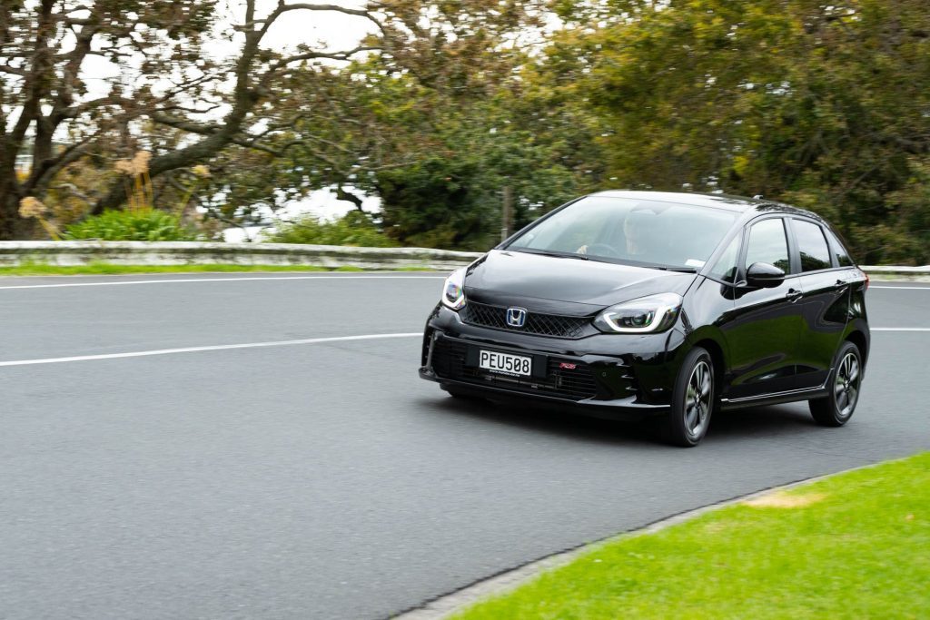 Honda Jazz RS Hybrid takes a corner