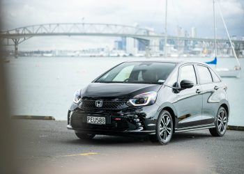 Honda Jazz RS Hybrid parked on the Auckland waterfront