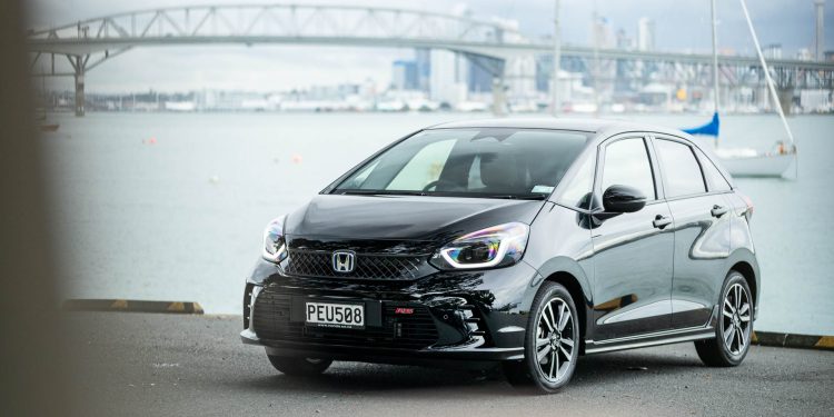 Honda Jazz RS Hybrid parked on the Auckland waterfront