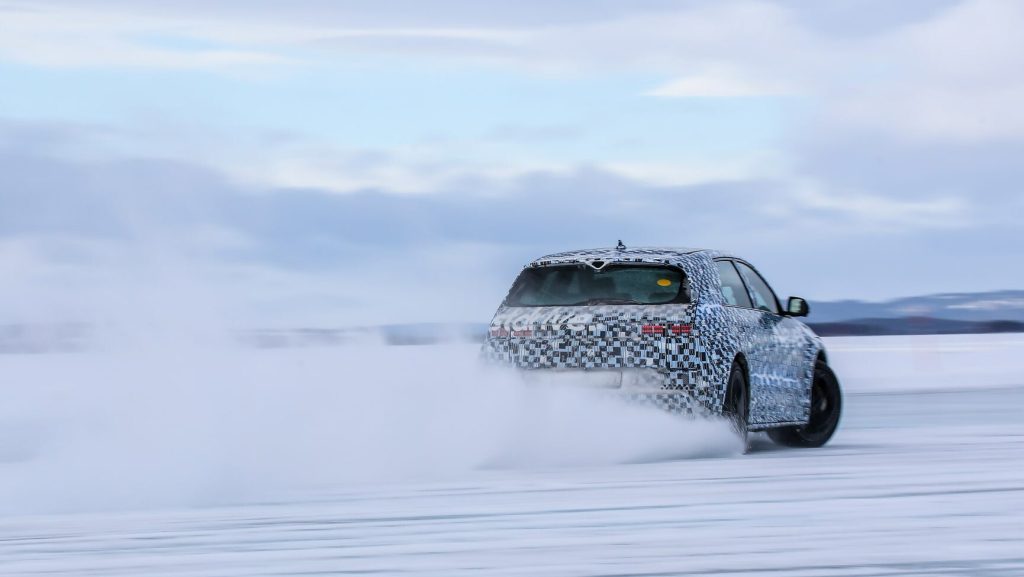 Hyundai IONIQ 5 N drifting on snow