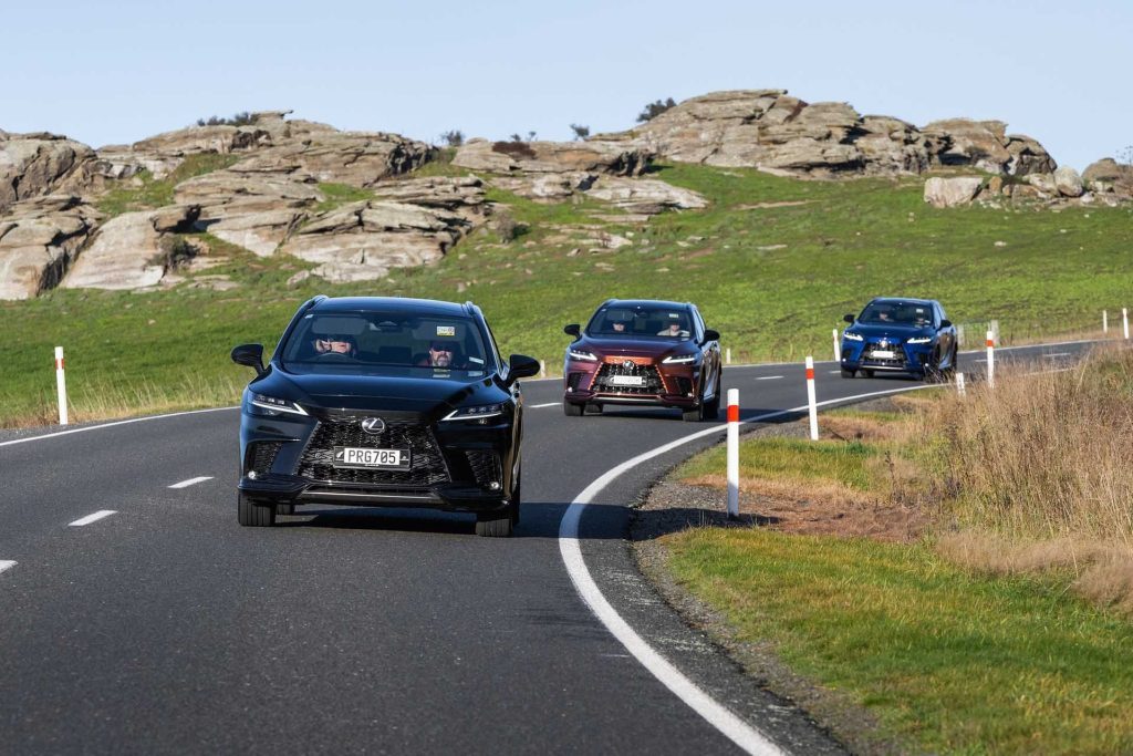 Lexus RX driving in the South Island